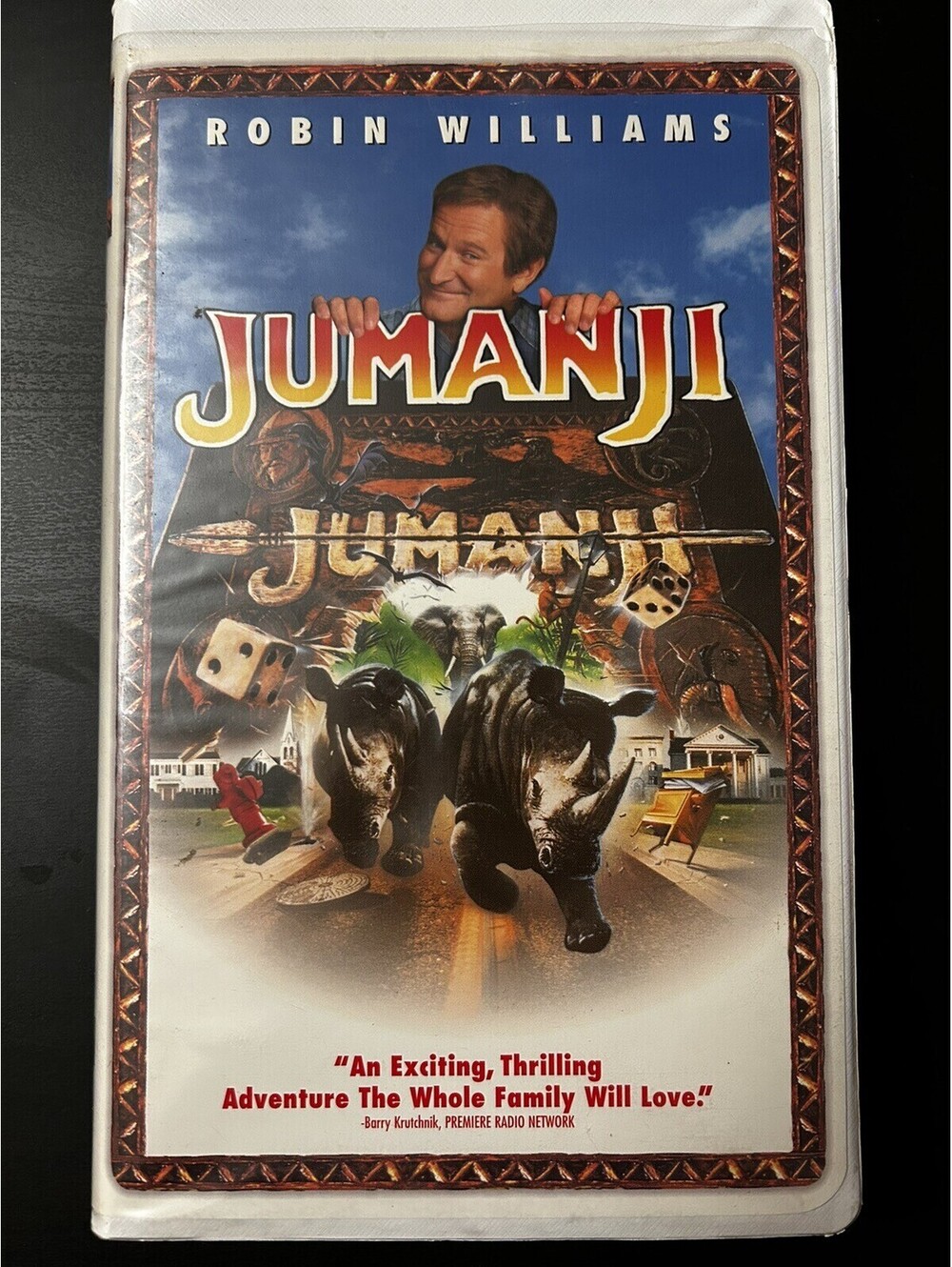 JUMANJI VHS Tape Deadstock Robon Williams Vintage Clam Shell Case 90s